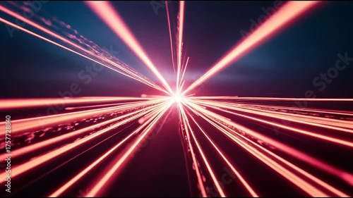 Bright Light Trails Abstract Background.