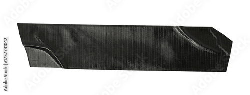 black paper adhesive tape strips on a transparent background, adhesive tape texture black scotch plastic, 
