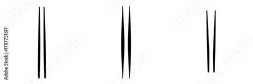 Chopsticks arranged in a symmetrical pattern on a white background showcasing their simple design and elegance