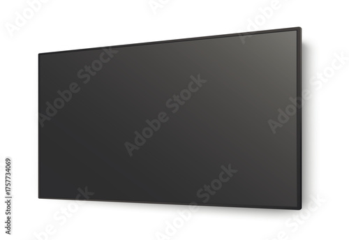 Wide screen LED smart TV wall mounted