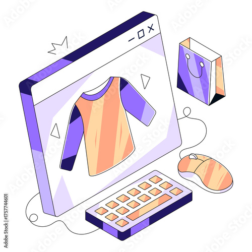 Unique design illustration of buy shirt online