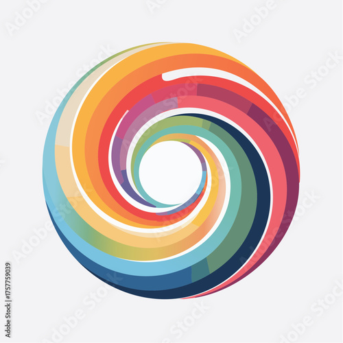 colorful abstract spiral circle shape