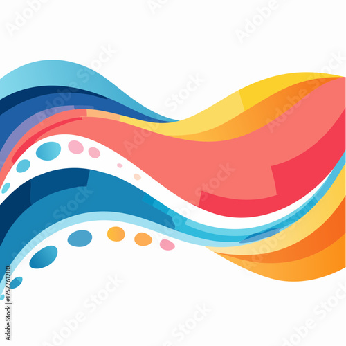 colorful abstract wavy shapes modern background
