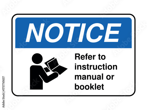 Safety Instruction Notice – High-Quality Vectorial Stock Image