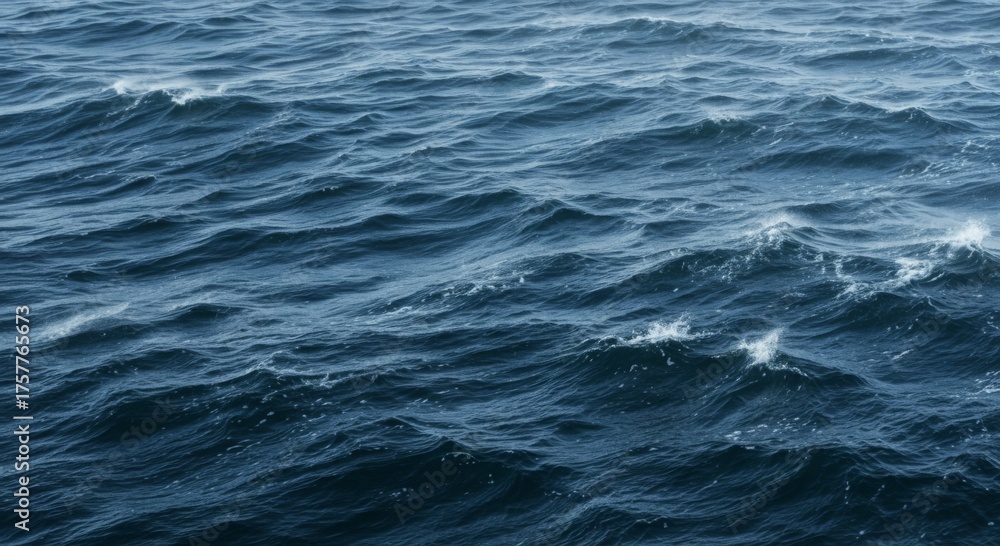 Fototapeta premium Dark Blue Ocean Waves Texture