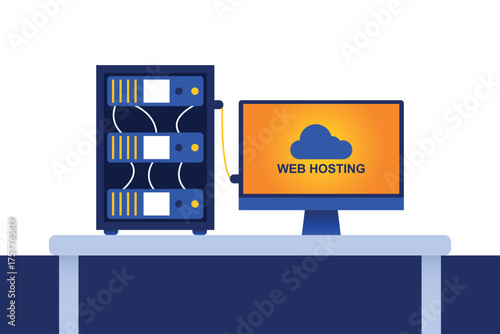 Web hosting illustration
