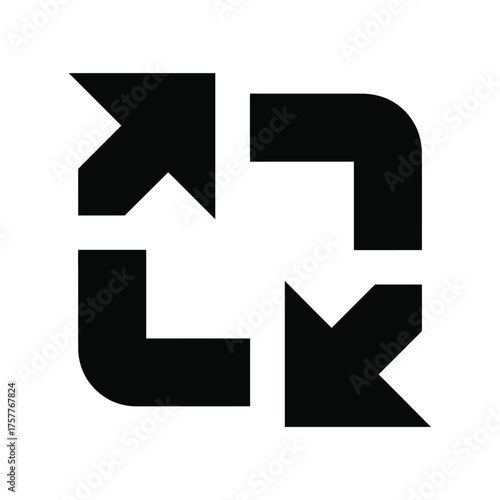 Free Download Black arrows forming a square shape pointing inwards - GFXLoad