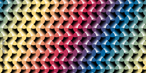 Futuristic Gradient Circle Overlap Pattern in Spectrum Colors