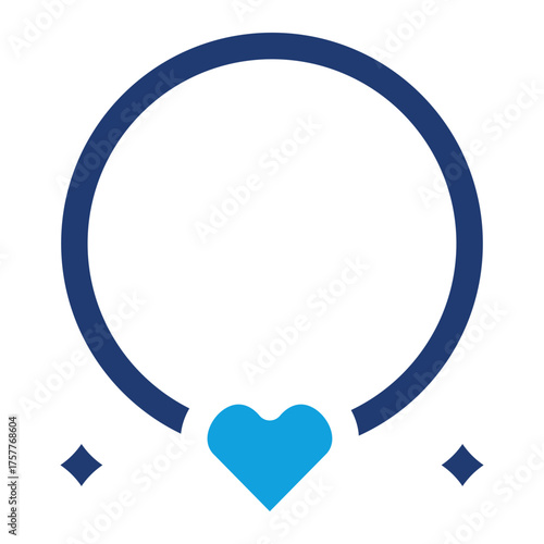 Necklace   Flat Blue Icon