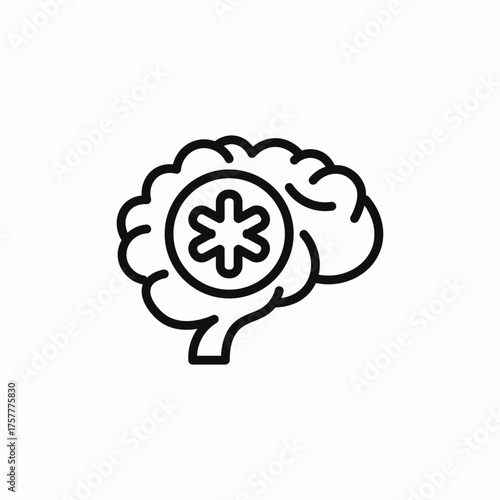 brain medicine examination icon sign vector
