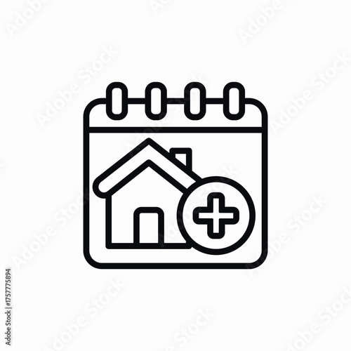 calendar construction schedule icon sign vector