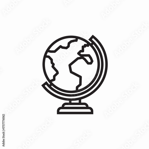 globe geography icon sign vector