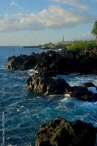 Photography view of the sunset near seashore at moroni Island in Comores