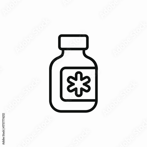 medicines jar icon sign vector