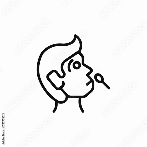 nose smear icon sign vector