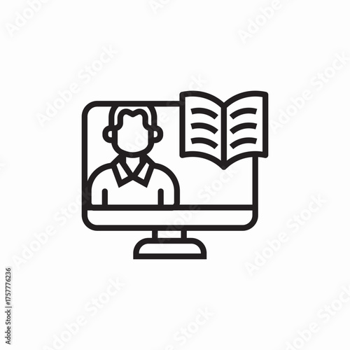 online education icon sign vector