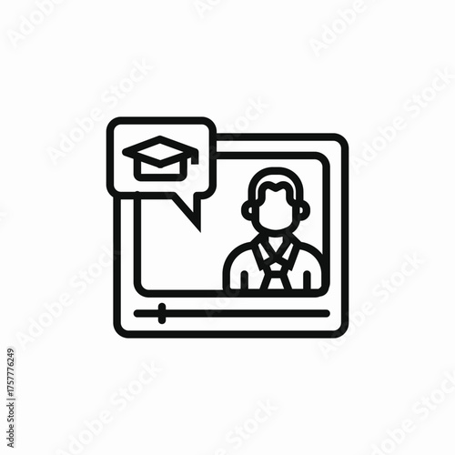 online education video icon sign vector