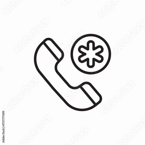 call to hospital icon sign vector