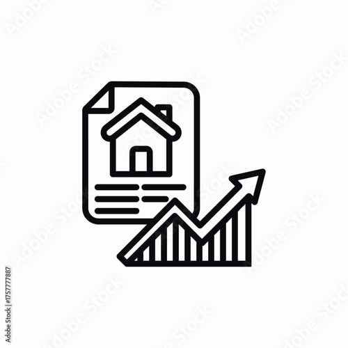 property price ascending icon sign vector