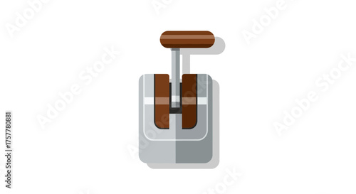 Gear shift knob design, isolated on white background, vector art