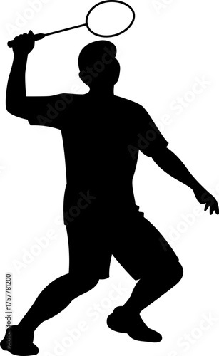 Badminton player illustration