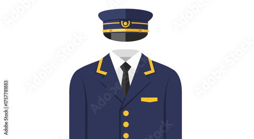 Stylized uniform attire symbolizing profession or distinguished appearance