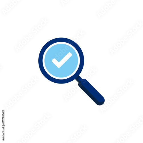 vector magnifying glass icon blue