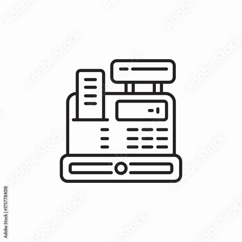 cash register icon sign vector