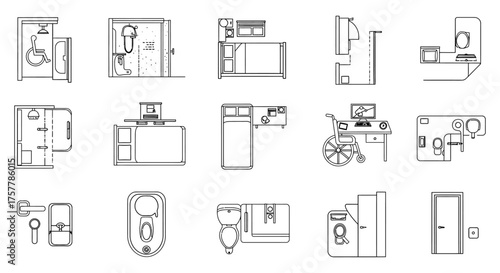 accessible floor plan showcasing wheelchair accessibility and inclusive design in room layouts ideal for promoting universal design principles and barrier-free environment