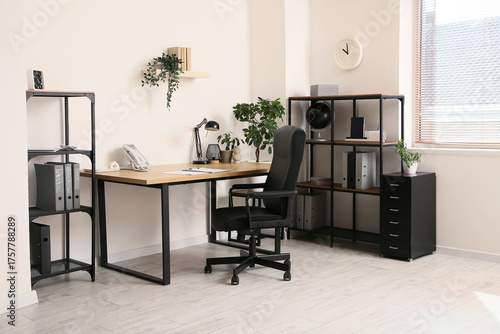 Modern home office interior...
