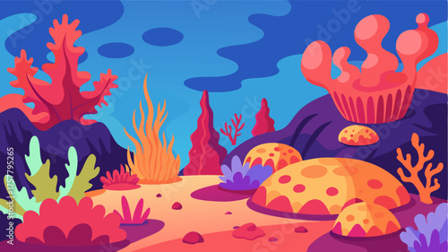A coral wonderland with a tapestry of unique coral shapes and colors creating a truly otherworldly landscape.