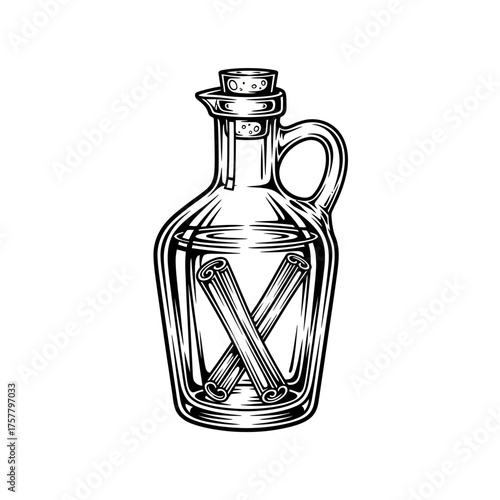 Aromatic Thanksgiving Cinnamon Sticks in a Decorative Glass Bottle