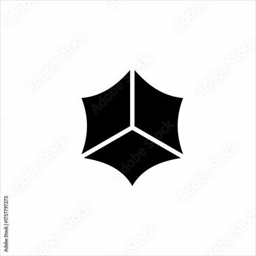 Abstract hexagon star logo design.