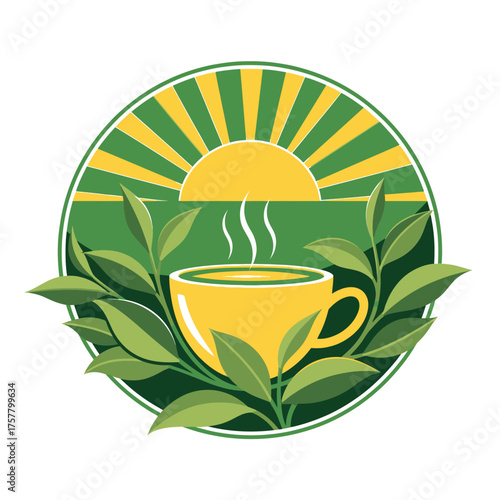 tea morning drink cup sun breakfast background beverage  tea cup circle