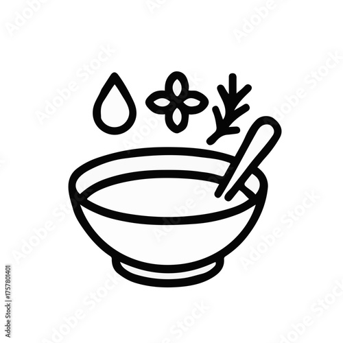 Ilustración del icono vectorial de ingredientes medicinales
