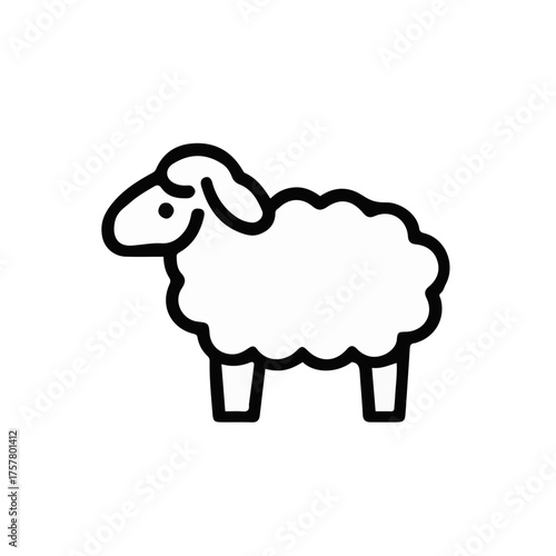 Ilustración del icono vectorial de oveja
