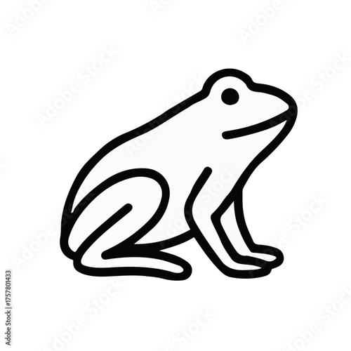 Ilustración del icono vectorial de rana
