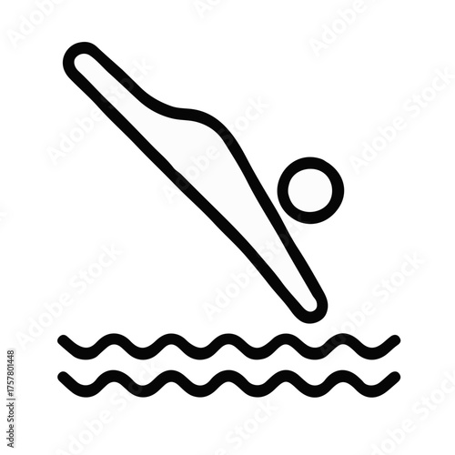 Ilustración del icono vectorial de zambullirse

