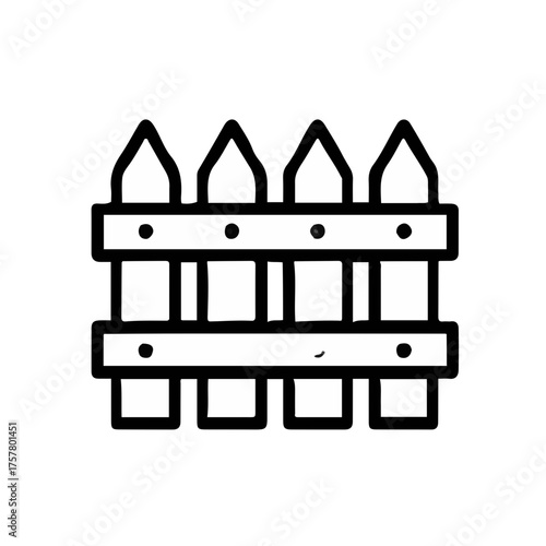 Ilustración del icono vectorial de valla
