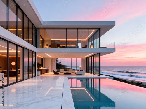 Modern Luxury Oceanfront Living with Sunset Views