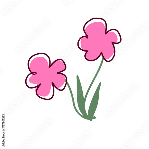 Simple Floral Illustration Vector Art