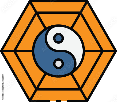 Chinese Traditional Culture Icon Set – Asian Heritage and Festival Elements Vector Illustration