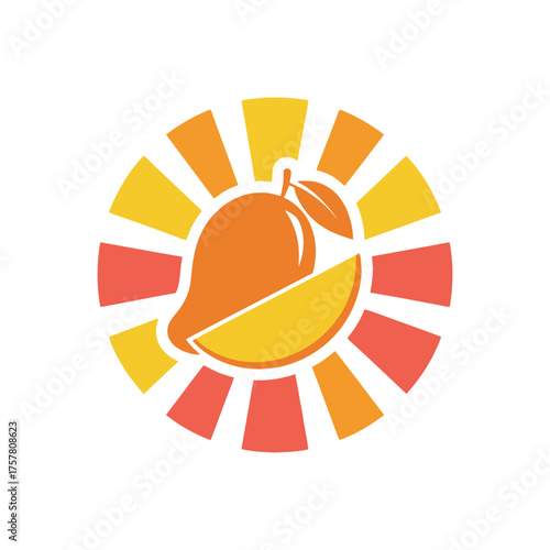 focused on main subject salad citrus slice with bright sunburst background.