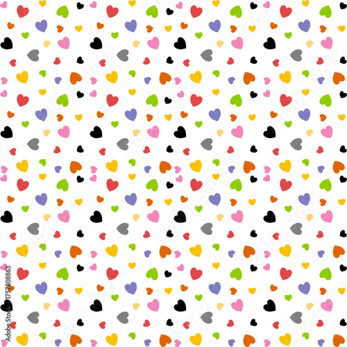 seamless pattern with colorful heart