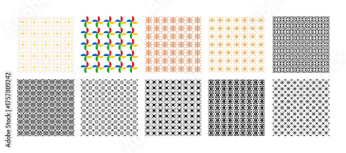set of abstract geometric patterns