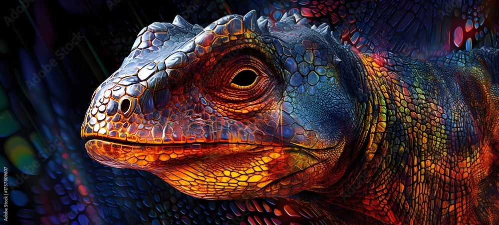 Fototapeta premium Pointillist grunge design of Pachycephalosauria with abstract dotted pattern ,generative AI