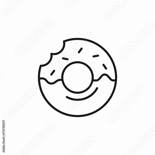 donut sweet icon sign vector
