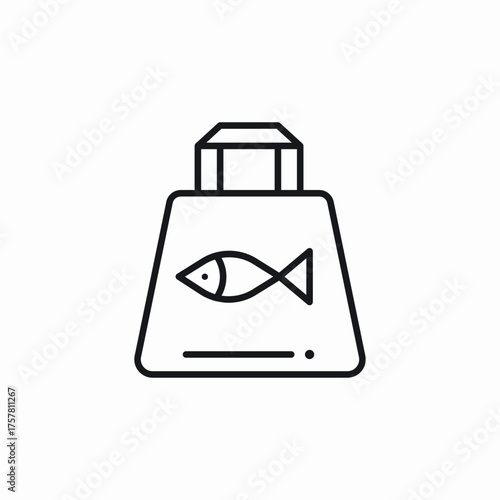 fish delivery icon sign vector