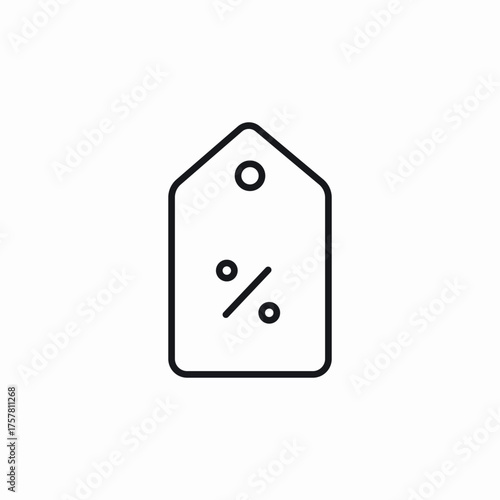 discount label icon sign vector