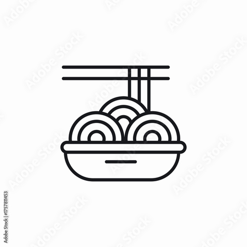 noodles meal icon sign vector